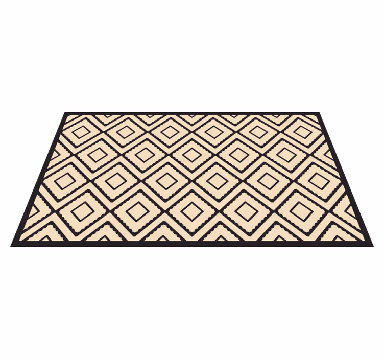 Alfombra vinílica geométrica de formas diamante - TenVinilo