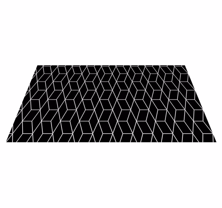 Alfombra de vinilo geométrica Cuadrados negros superpuestos - TenVinilo