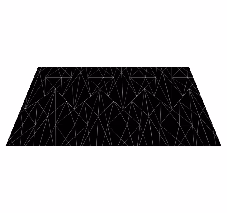 Alfombra de vinilo geométrica Diseño irregular en blanco y negro - TenVinilo