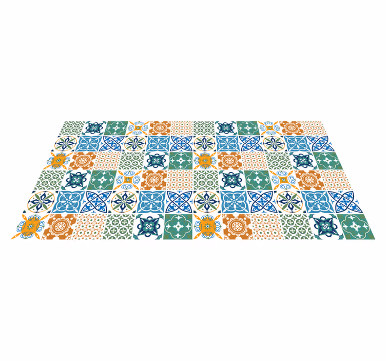 Alfombra para exterior hidráulica motivos vibrantes - TenVinilo