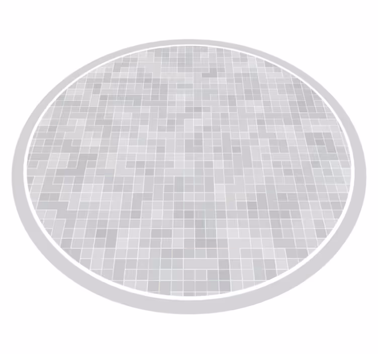 Alfombra vinílica baño elegante patrón de mosaico - TenVinilo