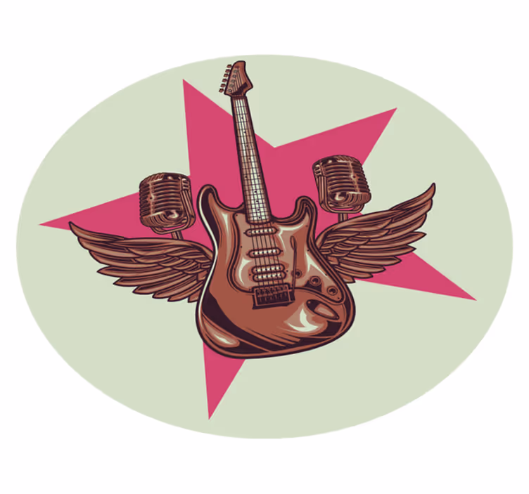 Alfombra vinílica juvenil homenaje a la estrella de rock - TenVinilo