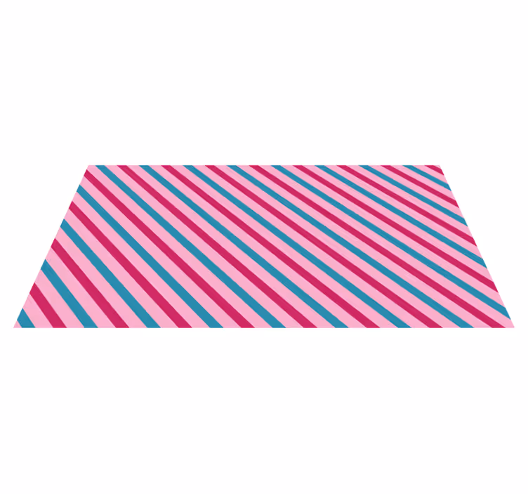 Alfombra vinílica rayas azul y rosa diagonal - TenVinilo