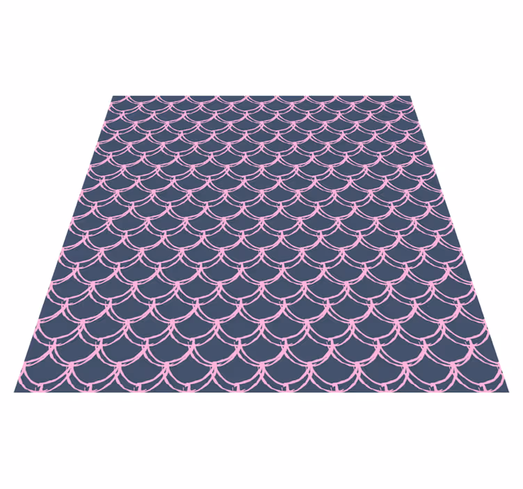 Alfombra vinilo rectangular Patrón de mosaico de sirena - TenVinilo