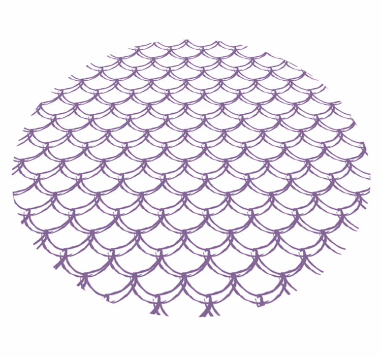 Alfombra vinílica baño patrón scalloped morado - TenVinilo