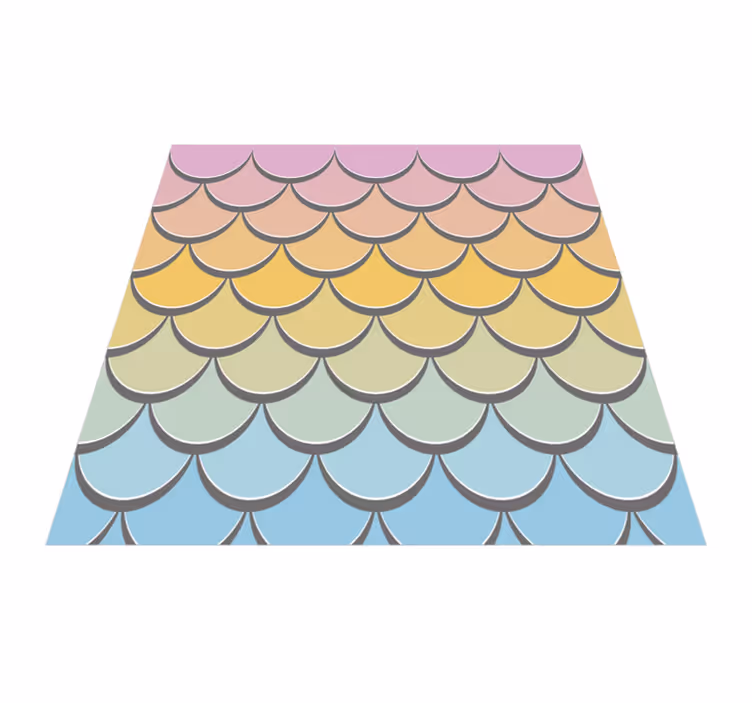 Alfombra vinílica textura escamas de pescado pastel - TenVinilo