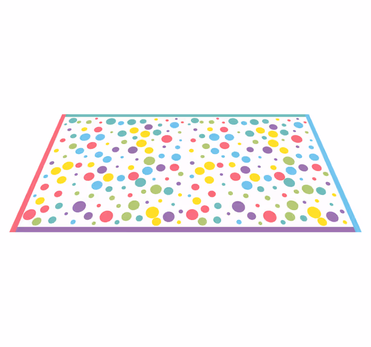 Alfombras vinílicas modernas Patrón de lunares de colores - TenVinilo
