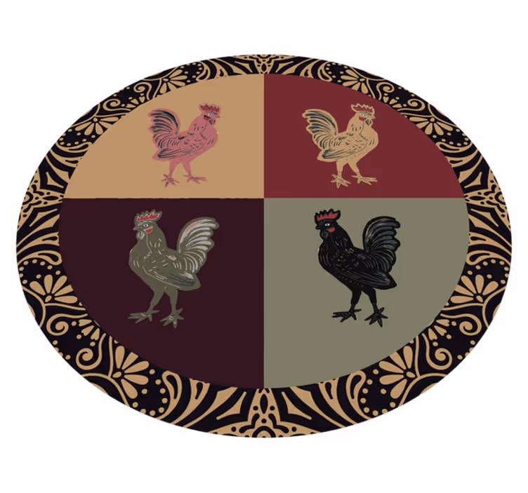Aflombra vinílica animales encantador motivo de pollo - TenVinilo