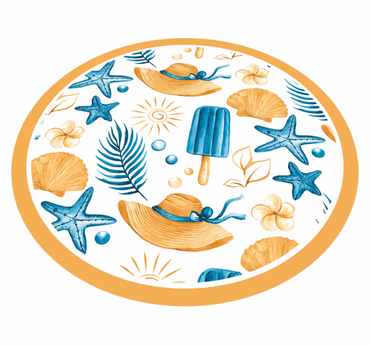 Alfombra vinílica naturaleza vibras de vacaciones de verano - TenVinilo