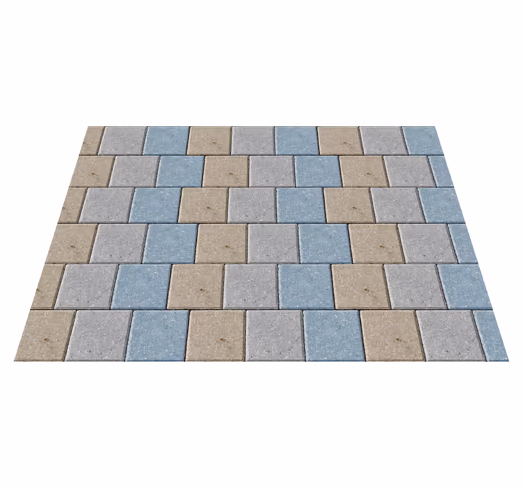 Alfombra exterior hidráulica azulejos cuadrados de colores - TenVinilo