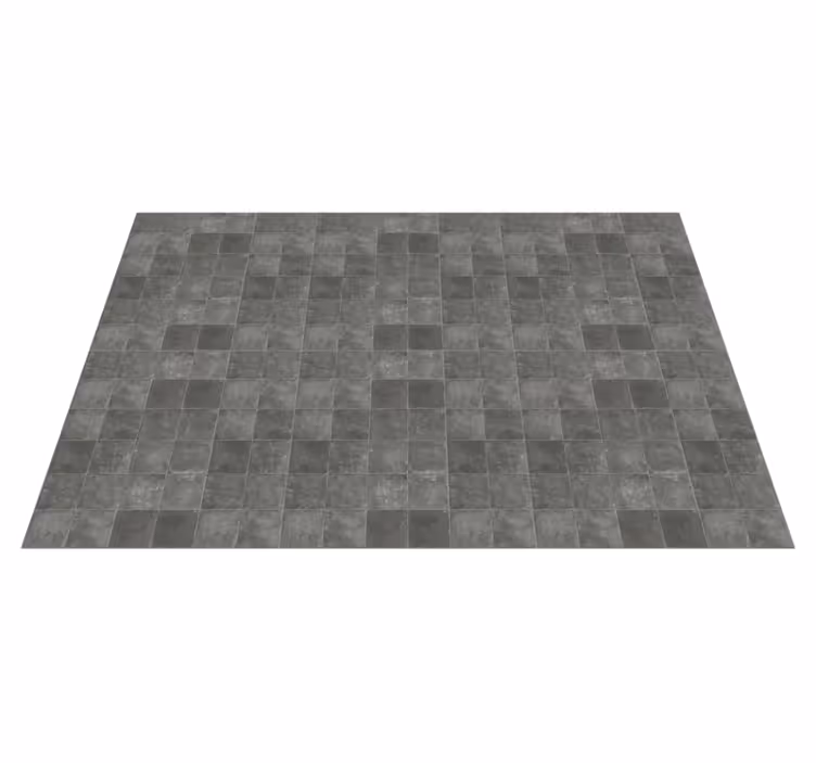 Alfombra vinílica baño azulejos grises elegantes - TenVinilo