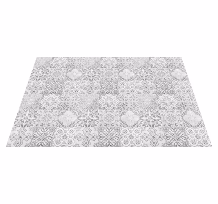 Alfombra vinilo salón mosaico efecto piedra - TenVinilo