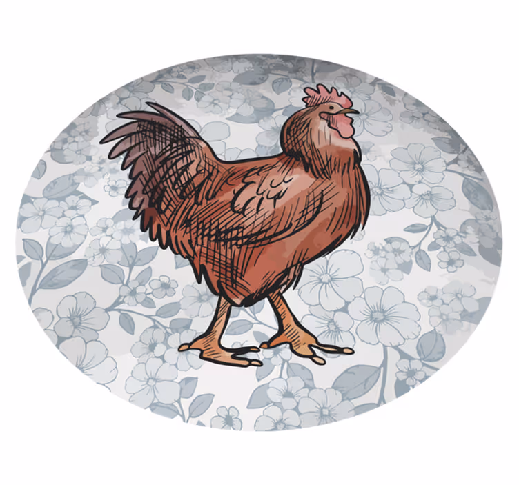 Aflombra vinílica animales gallo encantador - TenVinilo