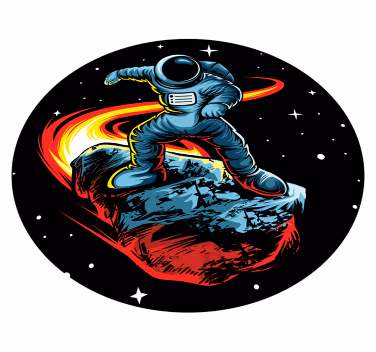 Alfombra vinílica de estrellas aventura cósmica - TenVinilo
