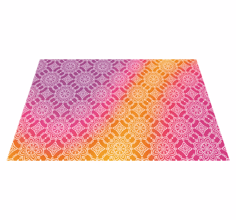 Alfombra exterior vinilo Diseño estampado rústico rosa - TenVinilo