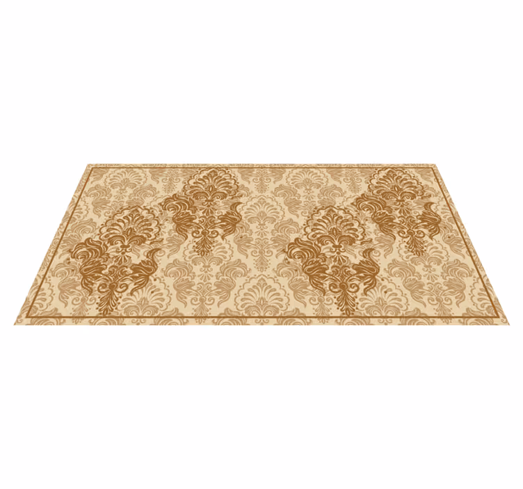 Alfombra vinílica vintage elegantes patrones florales - TenVinilo