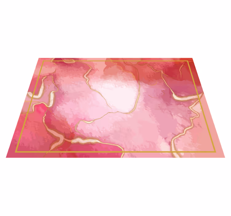 Alfombra vinílica imitación mármol elegancia en rosados - TenVinilo