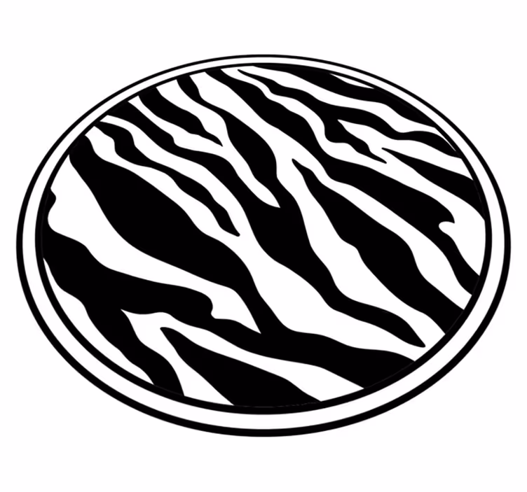 Alfombra vinílica animal print elegantes líneas de cebra - TenVinilo