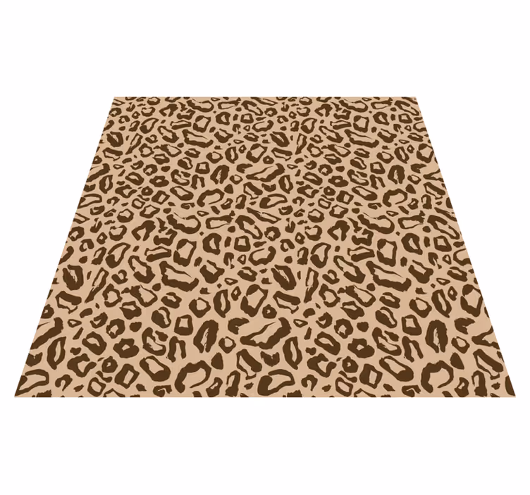 Alfombra vinílica animal print estampado de leopardo marrón - TenVinilo