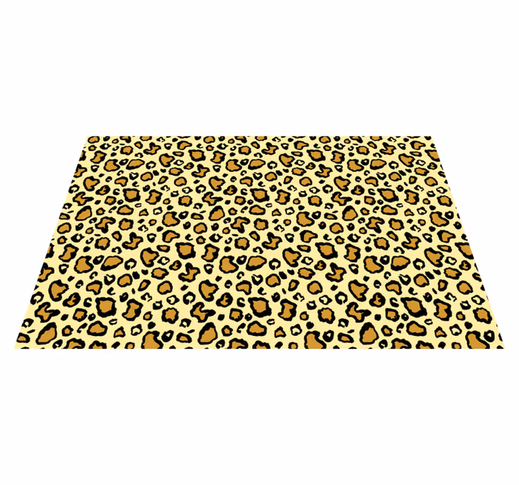 Alfombra vinílica animal print patrón leopardo juguetón - TenVinilo