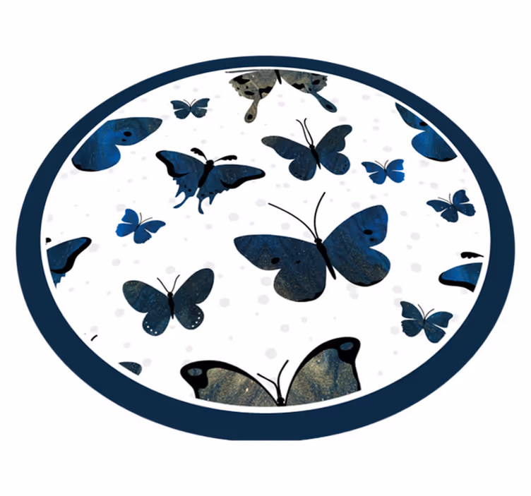 Aflombra vinílica animales motivo de mariposas azules - TenVinilo