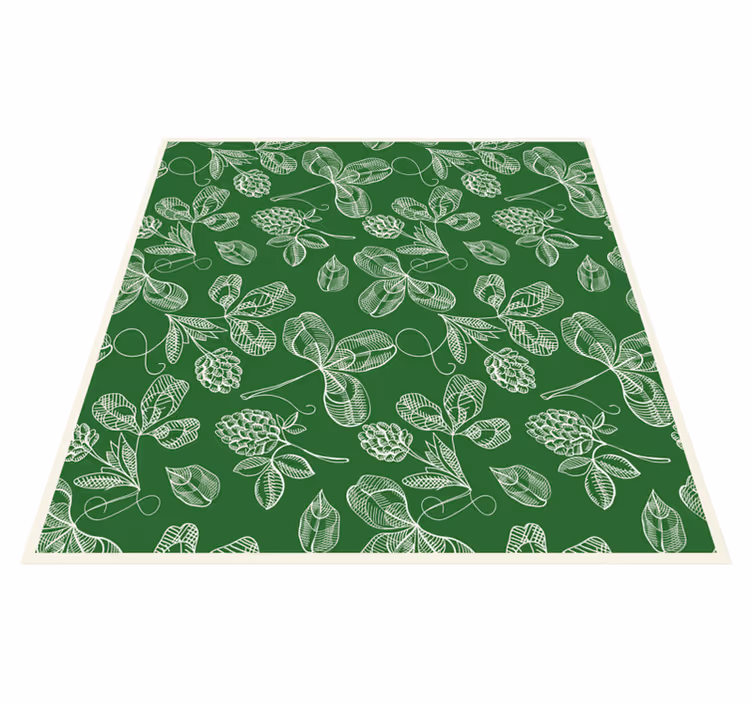 Alfombra vinílica naturaleza motivos verdes exuberantes - TenVinilo