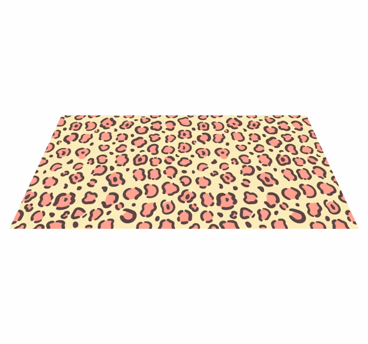 Alfombra vinílica animal print con acentos de leopardo - TenVinilo