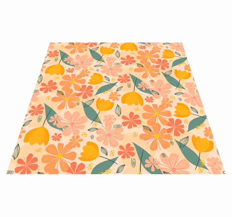 Alfombra vinílica flores florecillas de primavera - TenVinilo