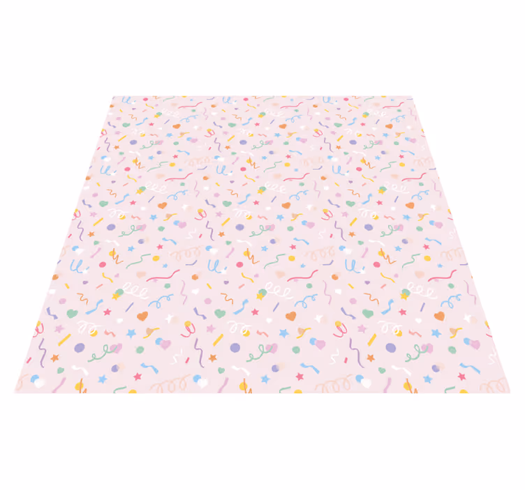 Alfombra vinílica dormitorio Patrón con lindo confeti pastel - TenVinilo