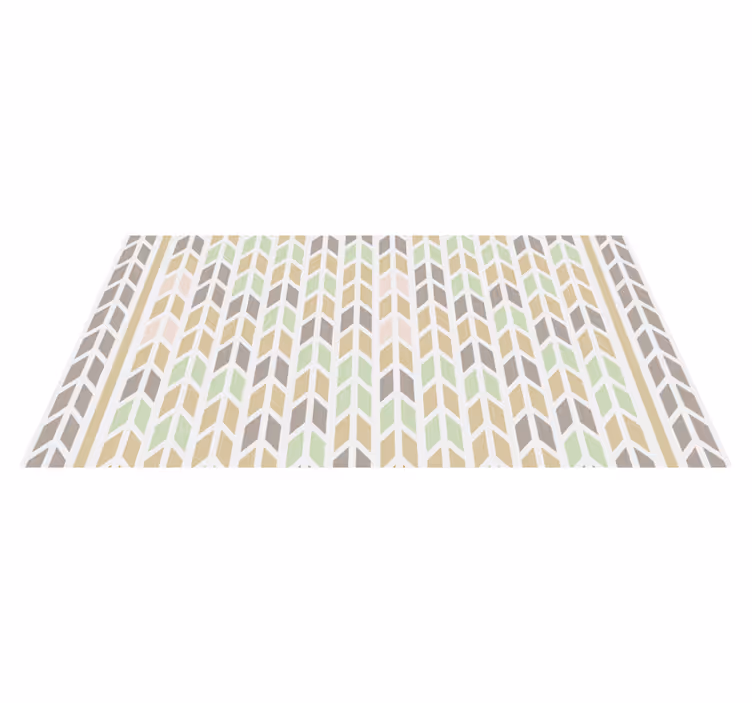 Alfombra de vinilo geométrica Flechas de colores claros - TenVinilo