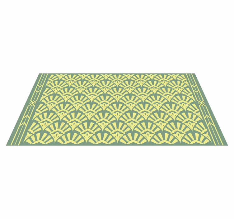 Alfombra vinílica hidráulica floral con rayos de sol - TenVinilo