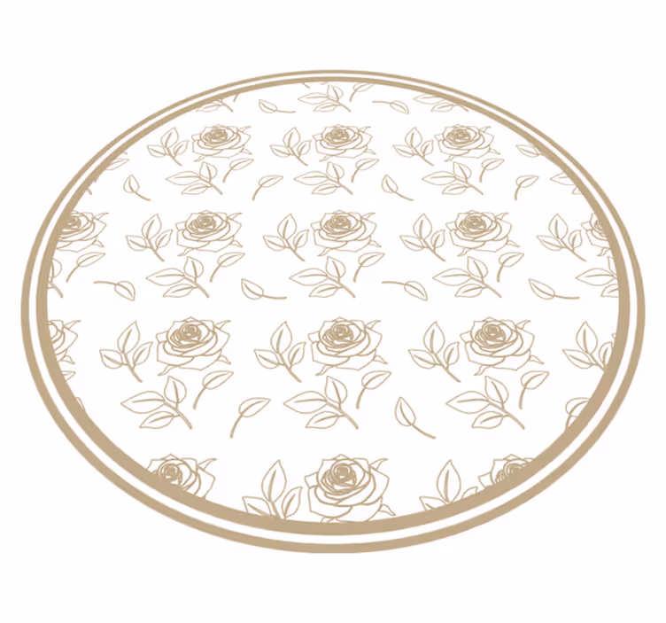 Alfombra vinílica flores arreglo floral de rosas - TenVinilo