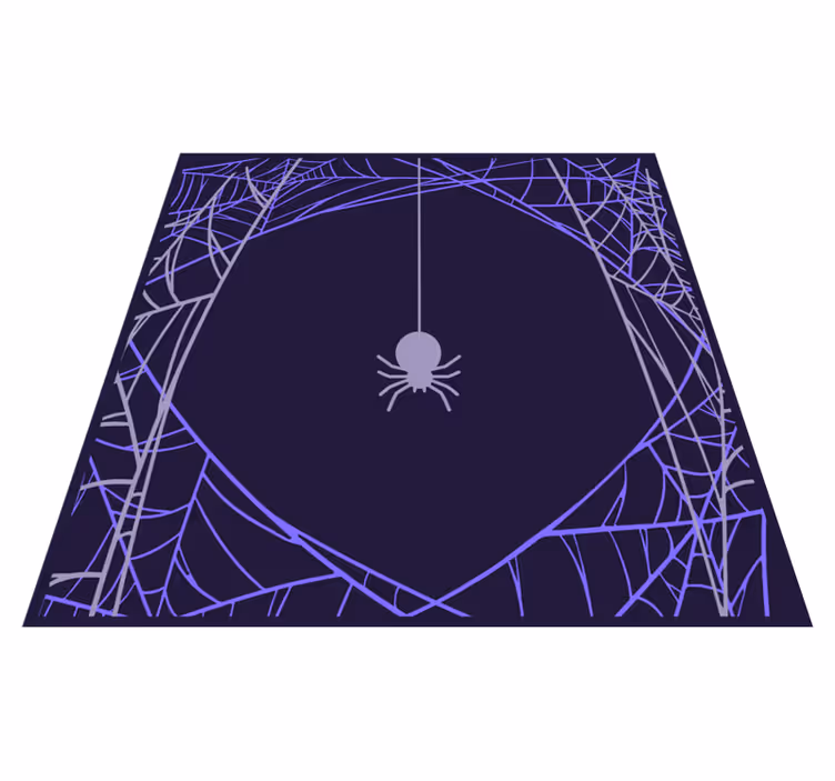 Alfombra vinílica Halloween patrón de telaraña - TenVinilo