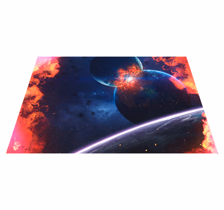 Alfombra vinílica de estrellas aventura cósmica galáctica - TenVinilo
