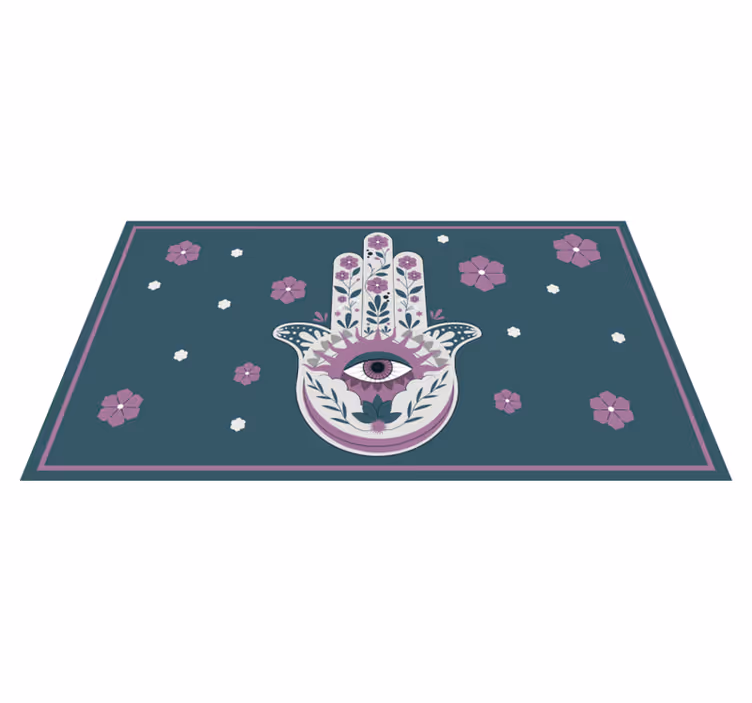 Alfombra vinílica mandala Estera de yoga de la mano de fatima - TenVinilo