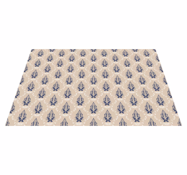 Alfombra vinílica salón delicados motivos florales - TenVinilo