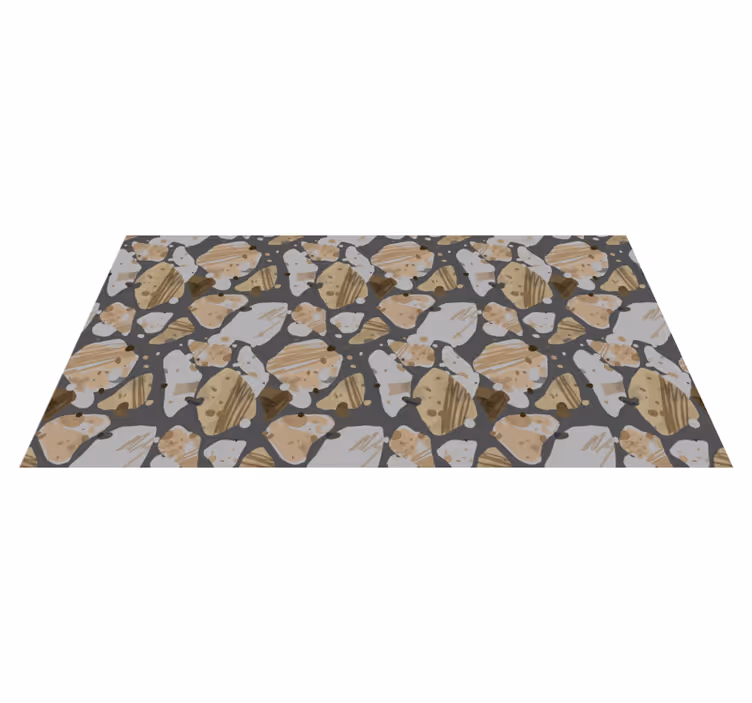 Alfombra vinílica salón Patrón de terrazo de cemento - TenVinilo