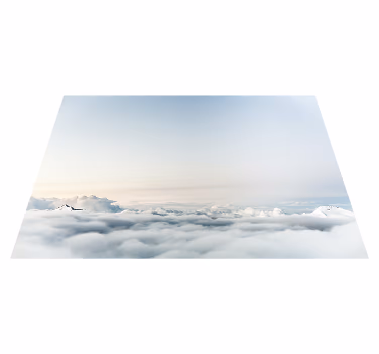 Alfombra vinílica naturaleza serenidad del paisaje de nubes - TenVinilo