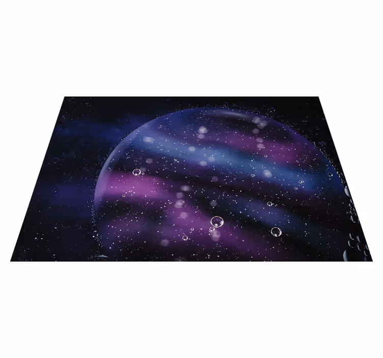 Alfombra vinílica de estrellas ilusión de burbuja cósmica - TenVinilo