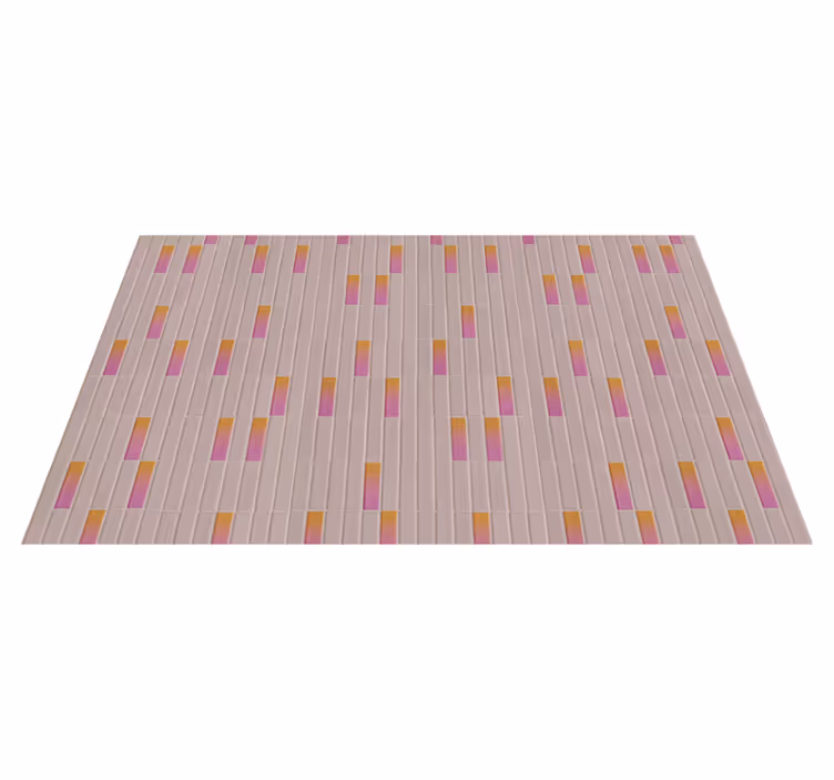 Alfombra vinílica hidráulica bloques degradados rosas - TenVinilo