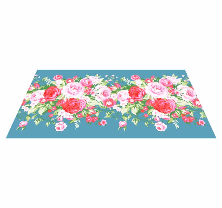 Alfombra vinílica flores arreglo floral de flores - TenVinilo