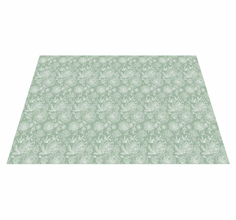 Alfombra vinilo flores superficie de Elegancia Floral - TenVinilo