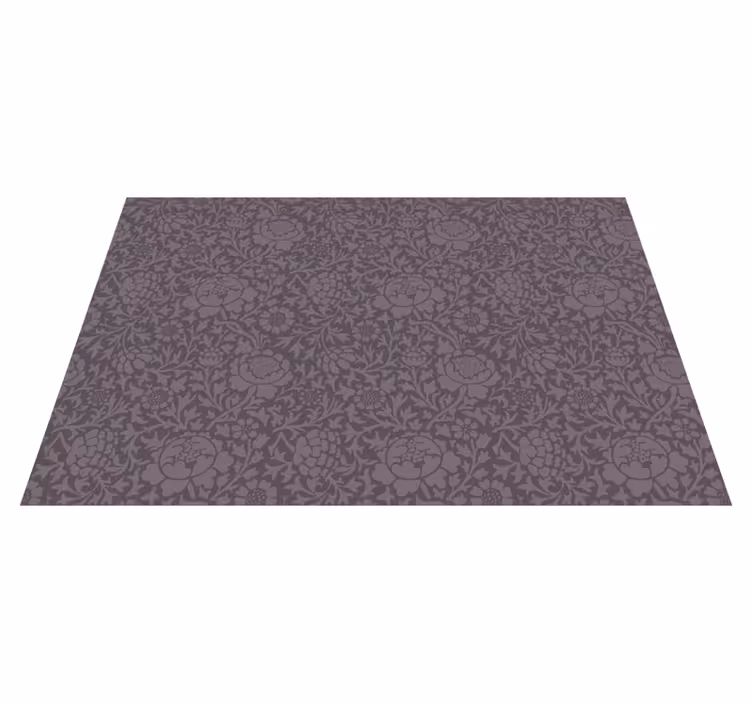 Alfombra vinilo flores elegante patrón floral - TenVinilo