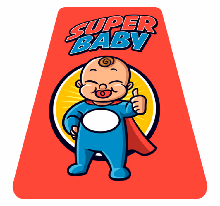 Alfombra vinílica bebé tema infantil de superhéroe - TenVinilo