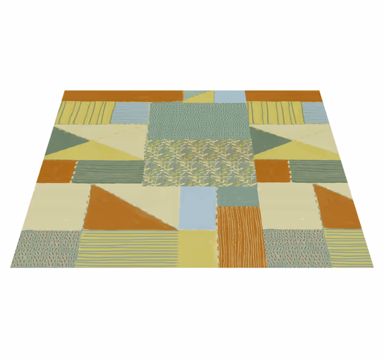 Alfombra vinílica geométrica tapiz de mosaico geométrico - TenVinilo