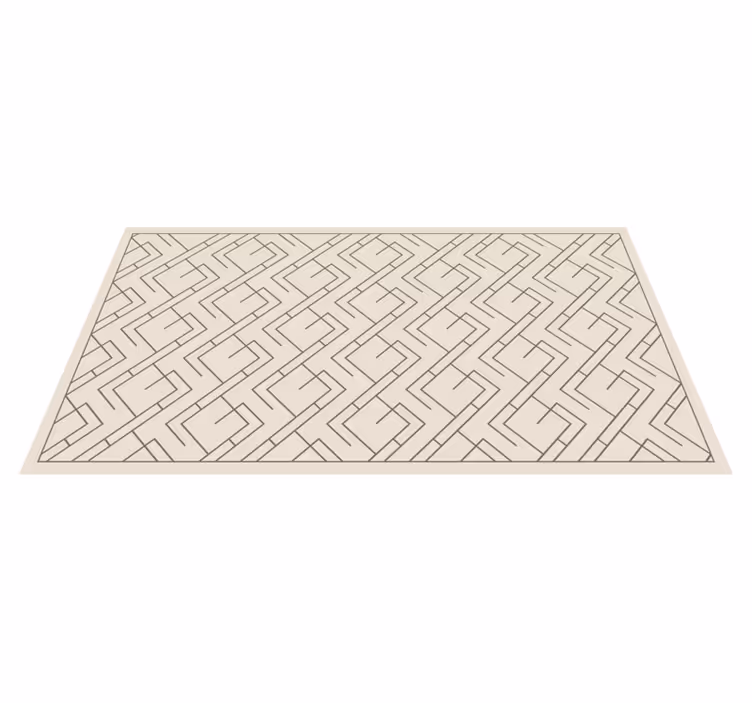Alfombra vinílica geométrica diseño de laberinto geométrico - TenVinilo