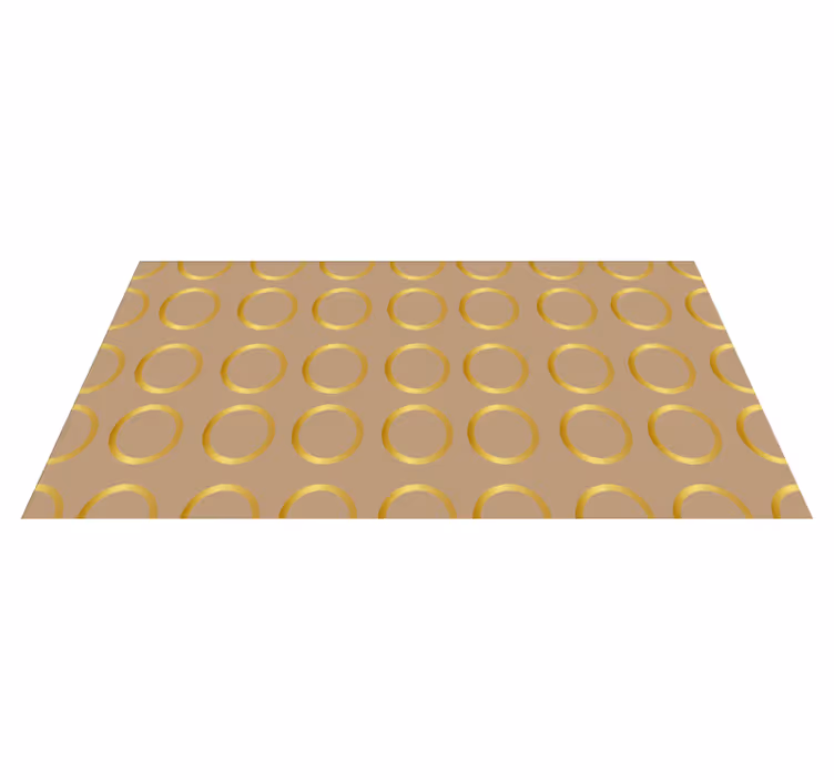 Alfombra vinílica rayas patrón circular geométrico - TenVinilo