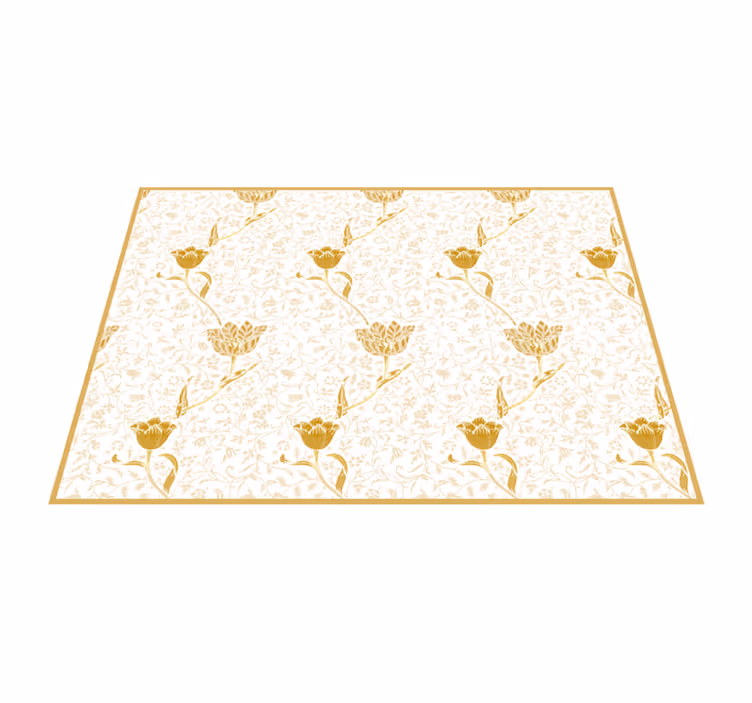 Alfombra vinílica flores elegancia floral - TenVinilo