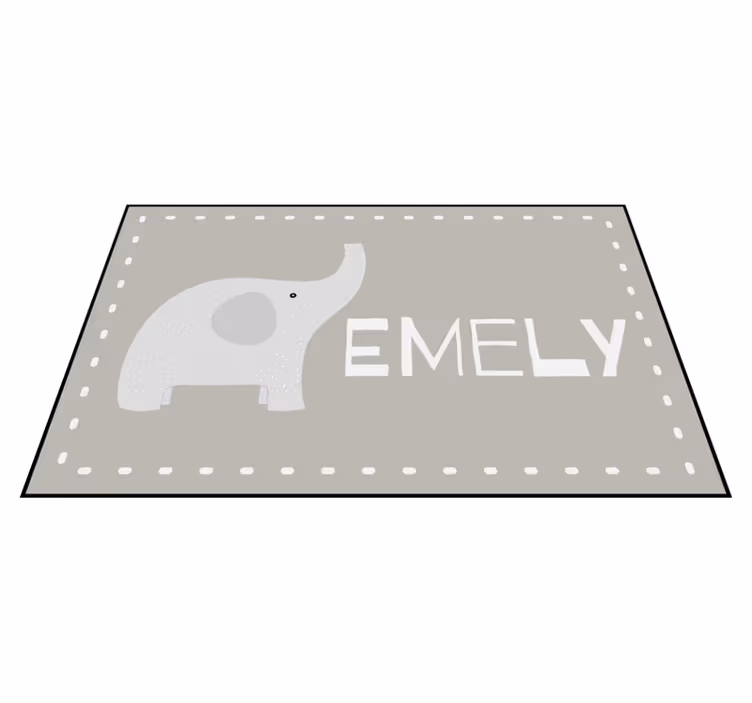 Alfombra vinílica personalizable elefante modificable - TenVinilo