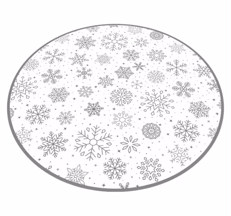 Alfombra vinílica navidad copos de nieve de vacaciones - TenVinilo